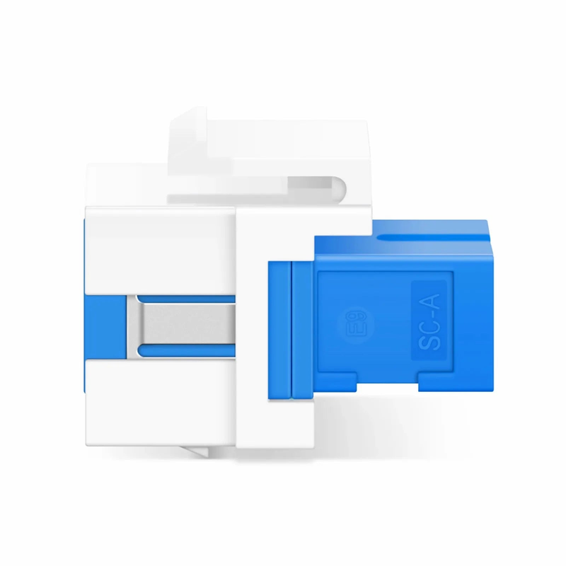 Refurb Squared SC/UPC to SC/UPC Simplex Single Mode Fiber Keystone Jack