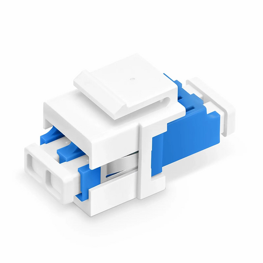 Refurb Squared LC/UPC to LC/UPC Duplex Single Mode Fiber Keystone Jack
