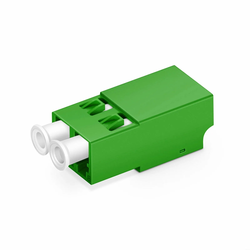 Refurb Squared LC/APC to LC/APC Duplex OS2 Single Mode Shuttered Fiber Optic Adapter/Coupler without Flange