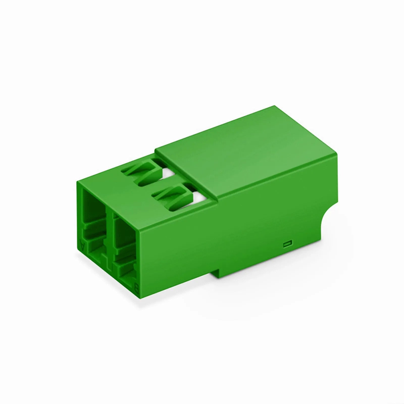 Refurb Squared LC/APC to LC/APC Duplex OS2 Single Mode Shuttered Fiber Optic Adapter/Coupler without Flange