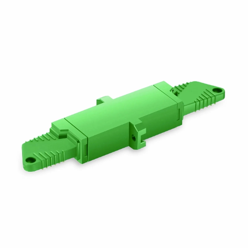 Refurb Squared LSH/APC to LSH/APC Simplex OS2 Single Mode Plastic Fiber Optic Adapter/Coupler with Flange