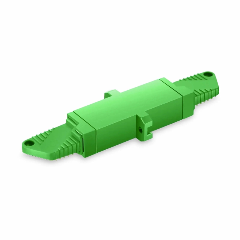 Refurb Squared LSH/APC to LSH/APC Simplex OS2 Single Mode Plastic Fiber Optic Adapter/Coupler with Flange