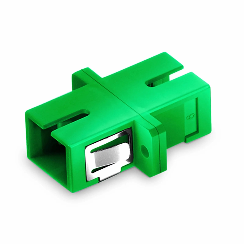 Refurb Squared SC/APC to SC/APC Simplex OS2 Single Mode Fiber Optic Adapter/Coupler with Flange (10pcs/Pack)