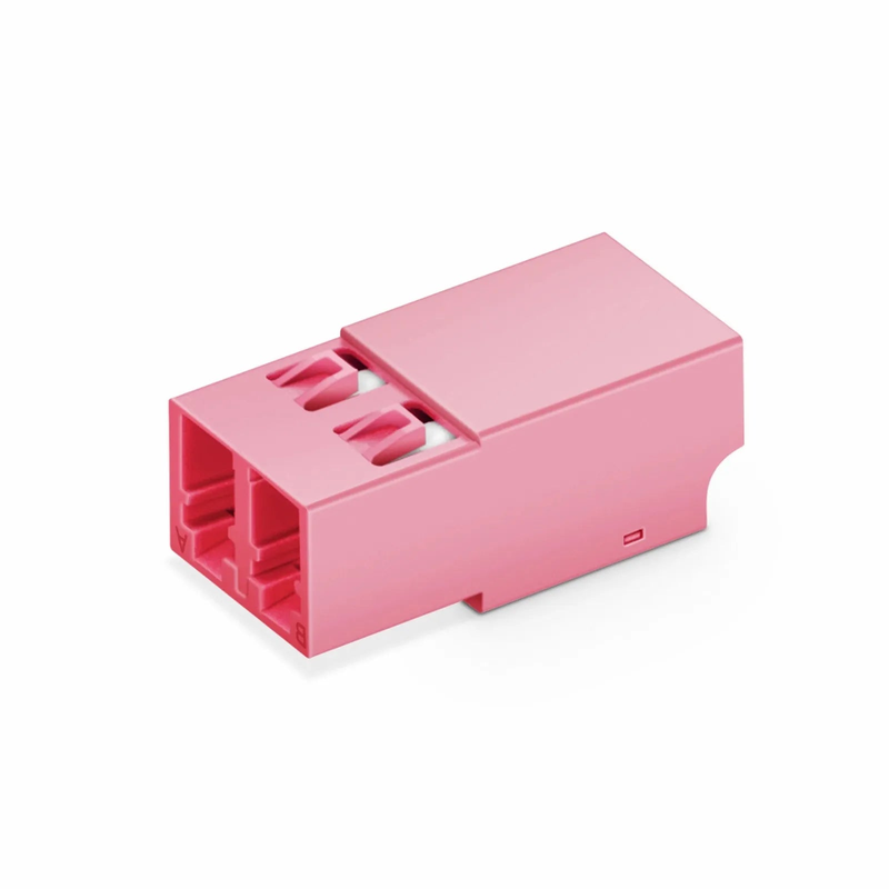Refurb Squared LC/UPC to LC/UPC Duplex OM4 Multimode Shuttered Fiber Optic Adapter/Coupler without Flange