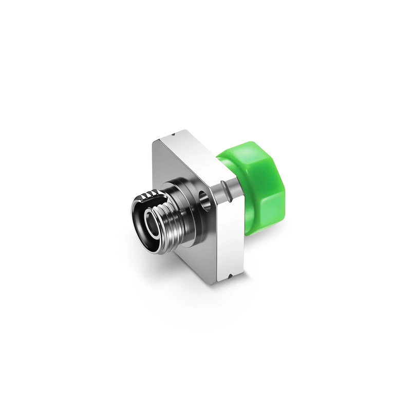 Refurb Squared FC/APC to FC/APC Simplex OS2 Single Mode Square Solid Type One Piece Metal Fiber Optic Adapter/Coupler with Flange (10pcs/pack)