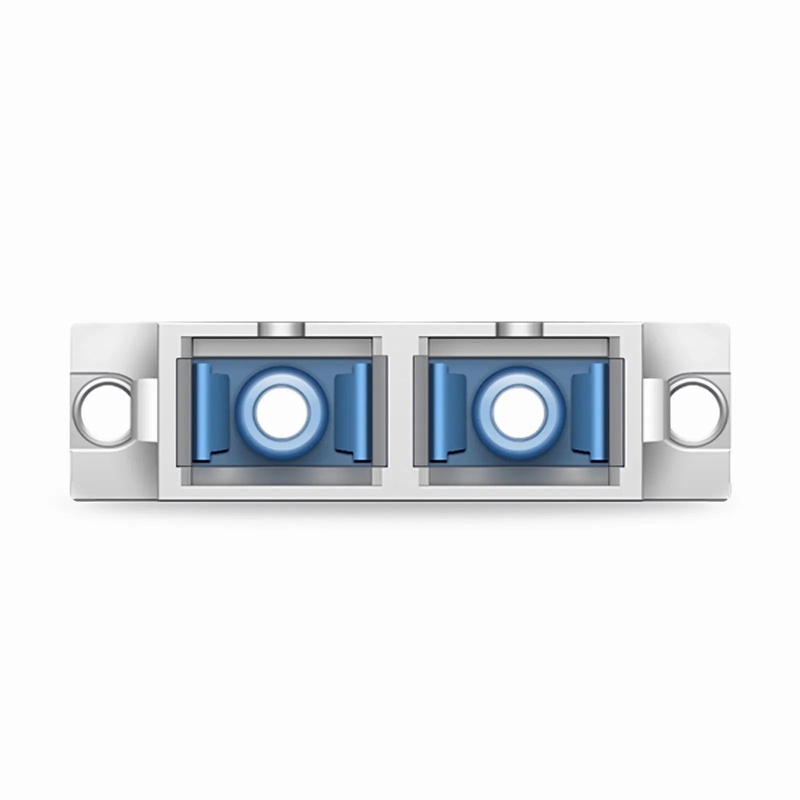 Refurb Squared LC/UPC Female to SC/UPC Female Hybrid Duplex Single Mode/Multimode Metal Fiber Optic Adapter/Coupler with Flange