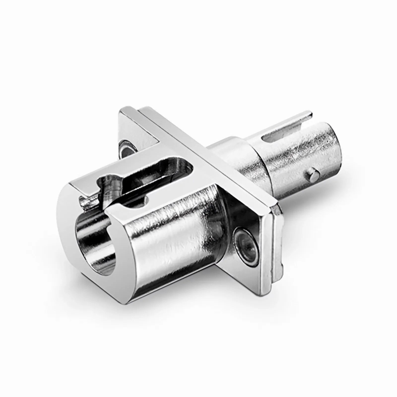 Refurb Squared ST/UPC Female to LC/UPC Female Hybrid Simplex Single Mode/Multimode Metal Fiber Optic Adapter/Coupler with Flange