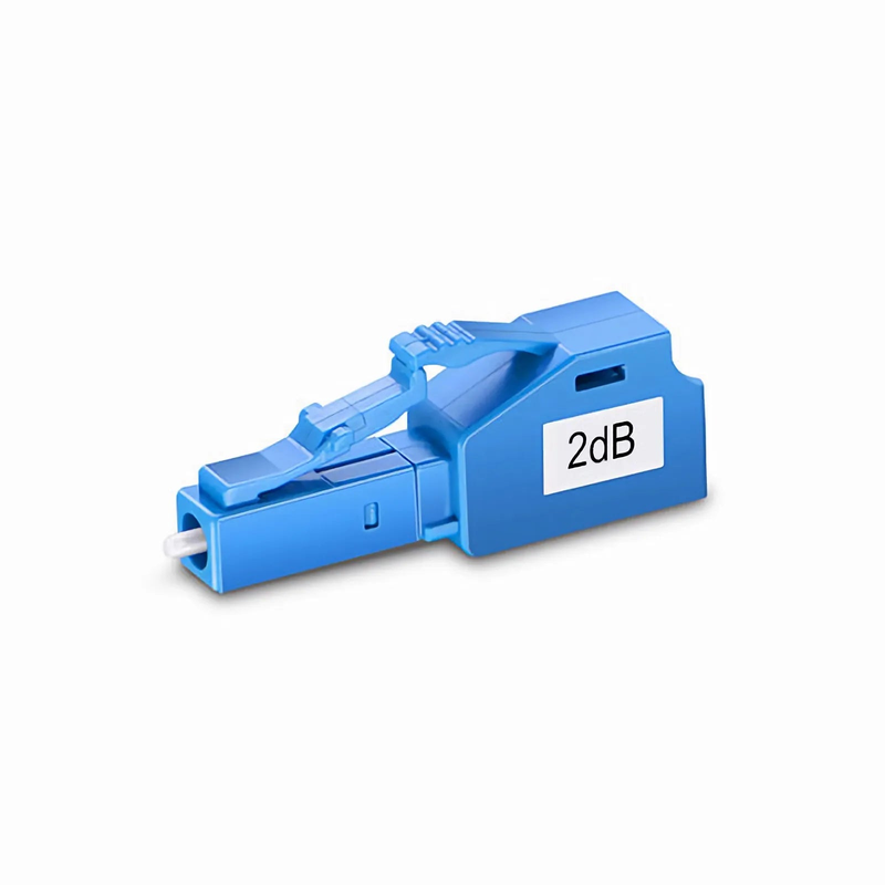 Refurb Squared LC/UPC Singlemode Fixed Fiber Optic Attenuator, Male-Female, 2dB (10pcs/Pack)