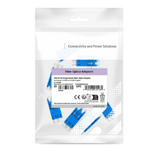 Refurb Squared SC/APC to SC/APC Duplex OS2 Single Mode Fiber Optic Adapter/Coupler with Flange (10pcs/Pack)