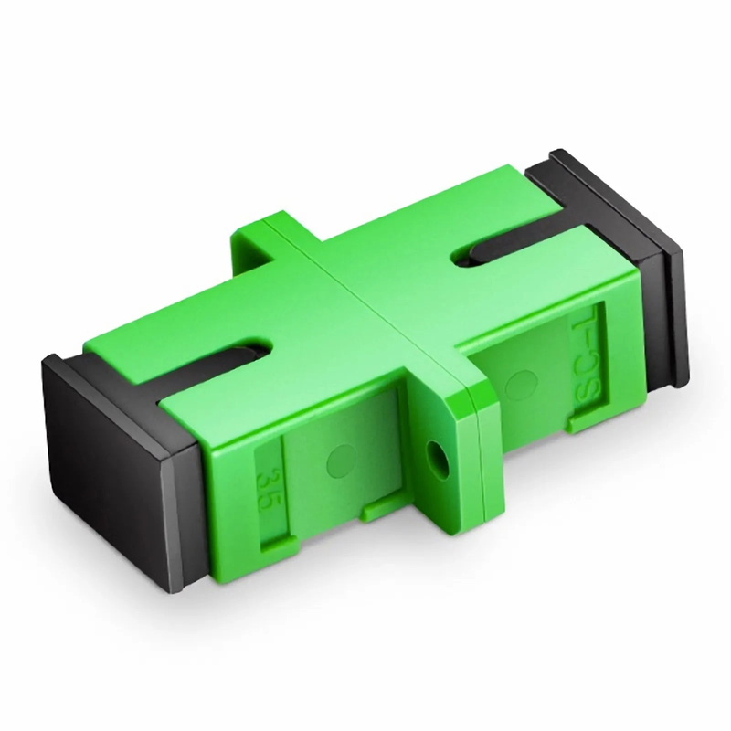 Refurb Squared SC/APC to SC/APC Simplex OS2 Single Mode Fiber Optic Adapter/Coupler without Metal Clips with Flange (10pcs/Pack)