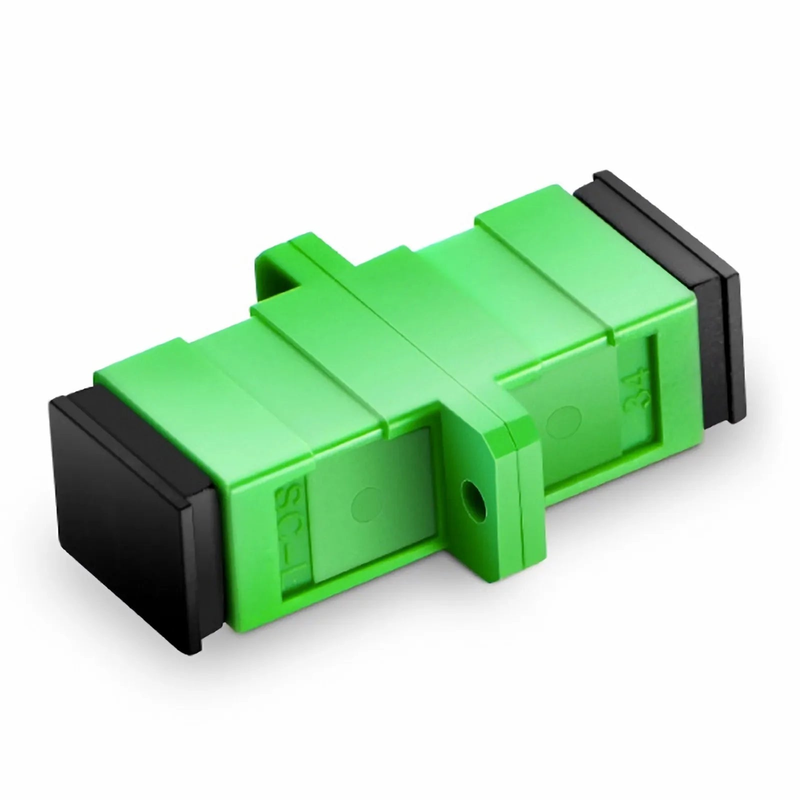 Refurb Squared SC/APC to SC/APC Simplex OS2 Single Mode Fiber Optic Adapter/Coupler without Metal Clips with Flange (10pcs/Pack)