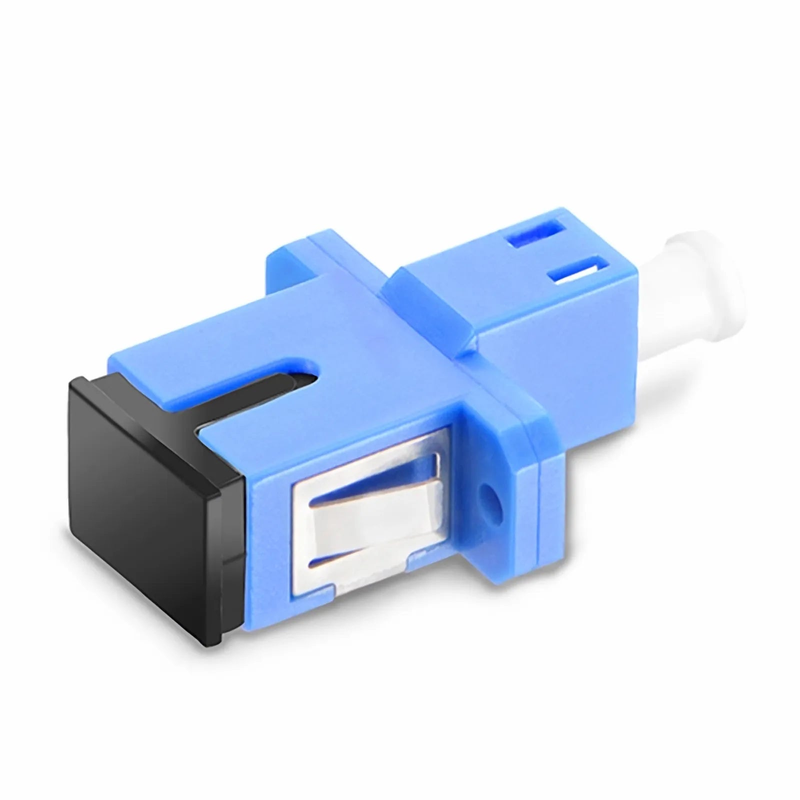 Refurb Squared LC/UPC Female to SC/UPC Female Hybrid Simplex OS2 Single Mode Plastic Fiber Optic Adapter/Coupler with Flange