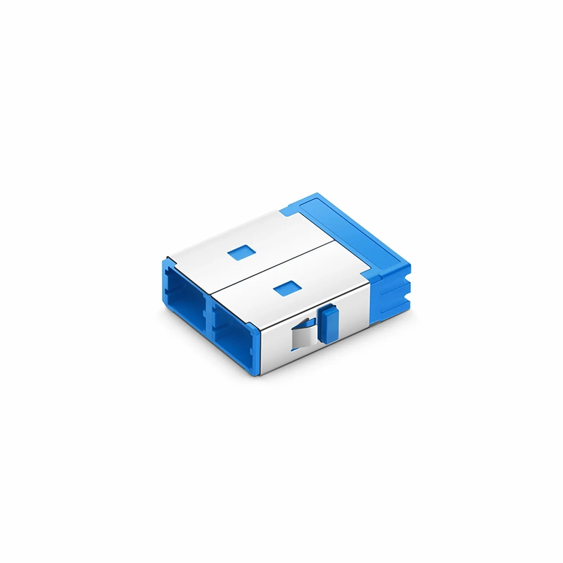 Refurb Squared SN/UPC to SN/UPC 4-Port OS2 Single Mode Plastic Fiber Optic Adapter/Coupler Without Flange