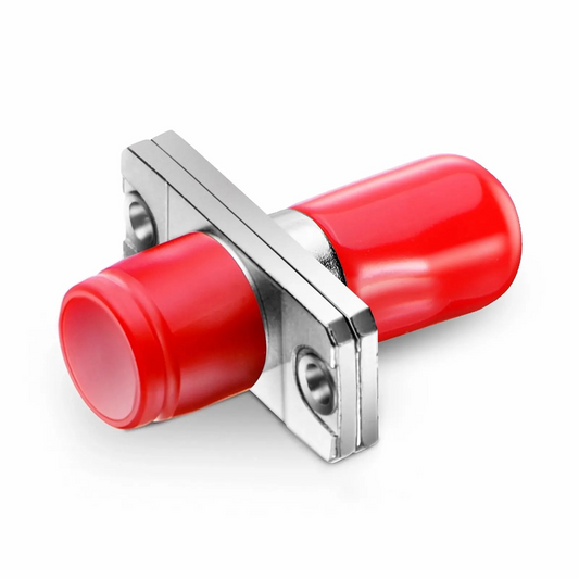 Refurb Squared FC/UPC Female to ST/UPC Female Hybrid Simplex Single Mode/Multimode Metal Fiber Optic Adapter/Coupler with Flange