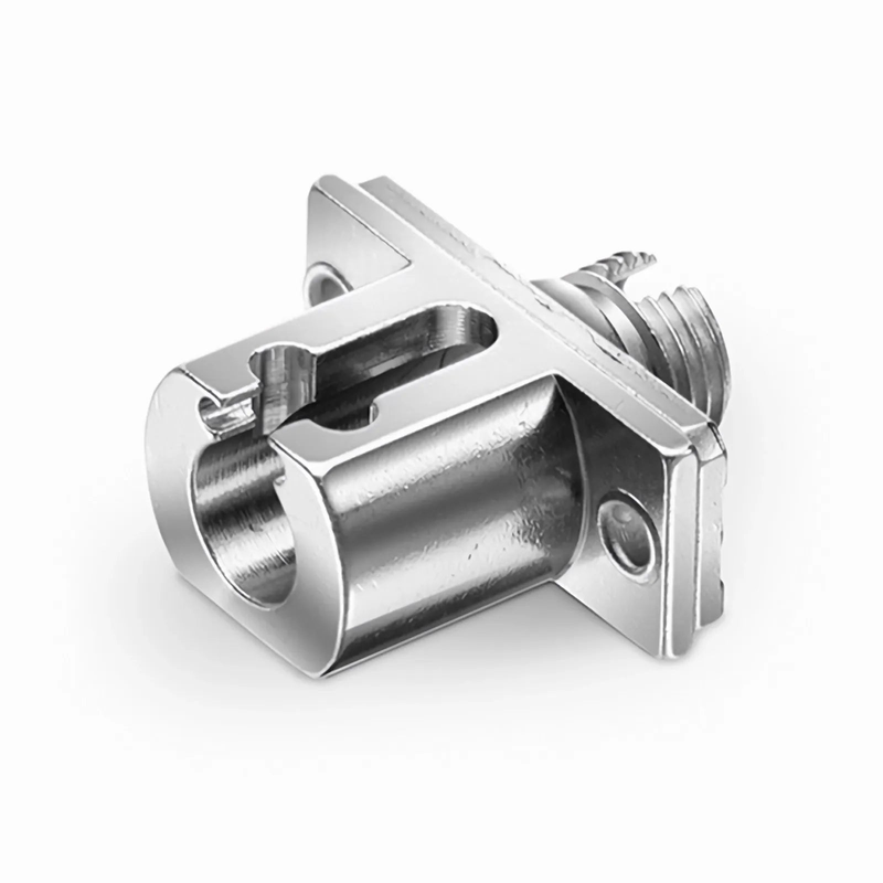 Refurb Squared FC/UPC Female to LC/UPC Female Hybrid Simplex Single Mode/Multimode Metal Fiber Optic Adapter/Coupler with Flange