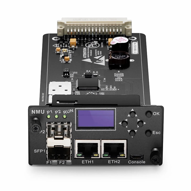Refurb Squared FMT-MNG-S, Network Management Unit for FMT 1U, 2U and 4U Managed Chassis, , 2 x 100Base-X SFP Ports, 2 x 10/100Base-T RJ45 Ports