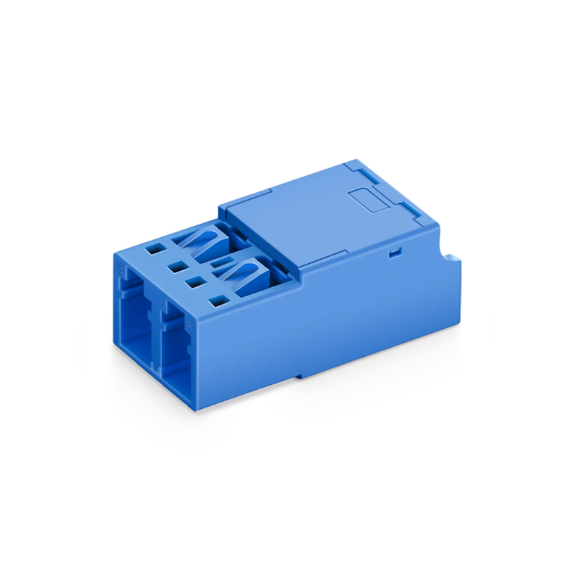 Refurb Squared LC/UPC to LC/UPC Duplex OS2 Single Mode Shuttered Fiber Optic Adapter/Coupler without Flange