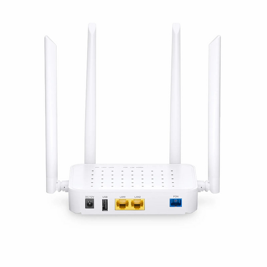 Refurb Squared ONU1910-2G-W, XPON (GPON+EPON) ONU, with 1x PON, SC/UPC, 2x GE, 1x USB, and 4x External Antennas (1200M WiFi 5)