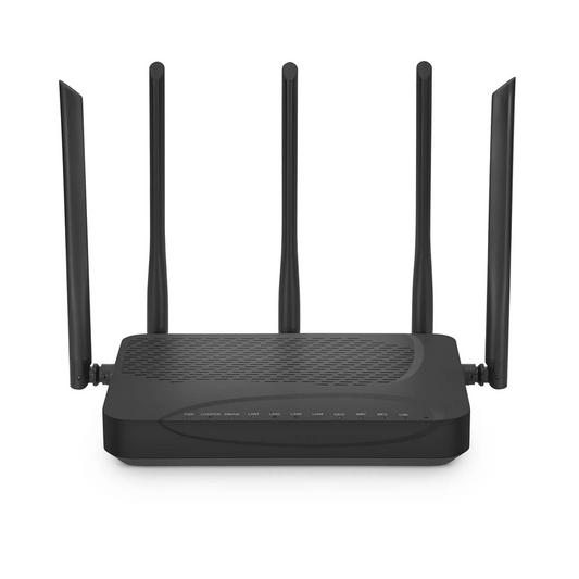 Refurb Squared ONU1930-4GC-W, XGPON HGU ONU with 1 x PON, 4 x GE, 1x RF, 1 x USB, and 5 x External Dual Band Antennas (3000M WiFi 4/5/6)