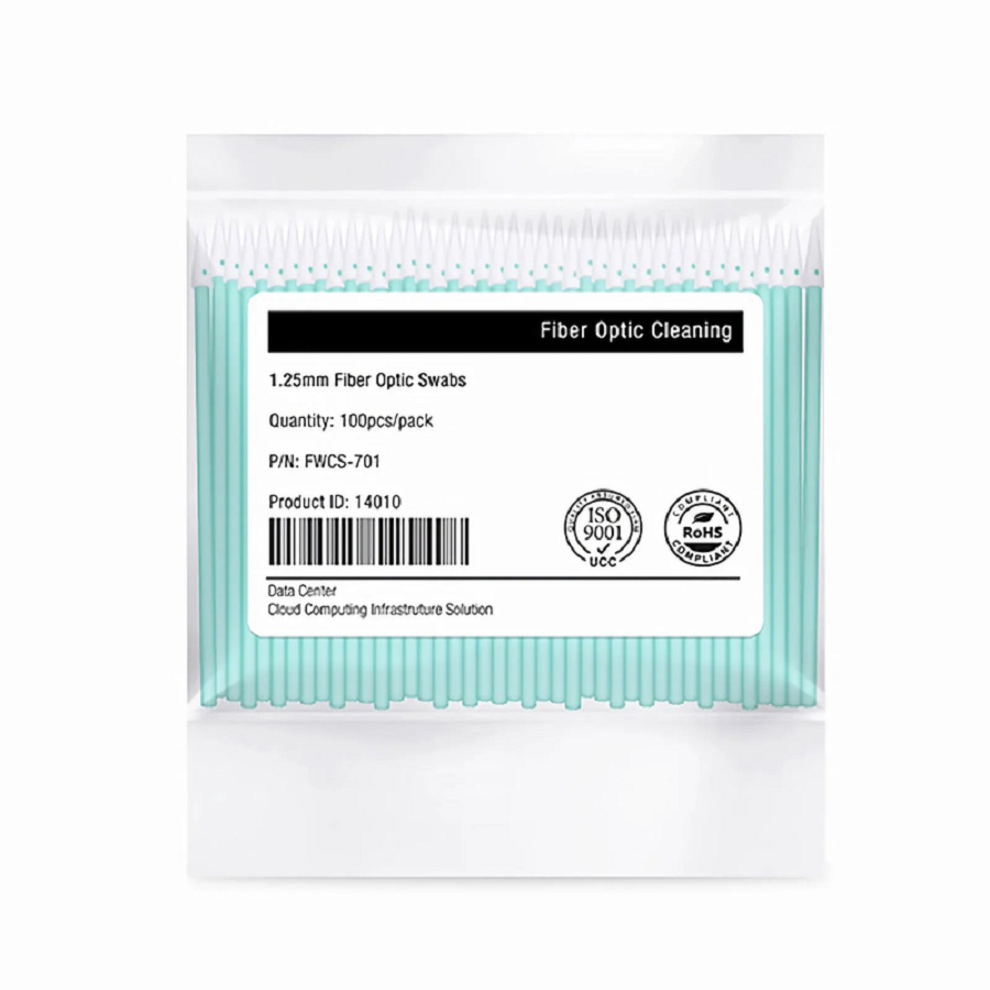 Refurb Squared 1.25mm Fiber Optic Lint-free Foam Clean Swabs (100pcs/Pack)