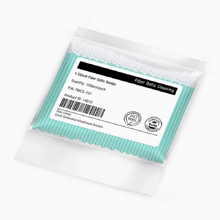 Refurb Squared 1.25mm Fiber Optic Lint-free Foam Clean Swabs (100pcs/Pack)