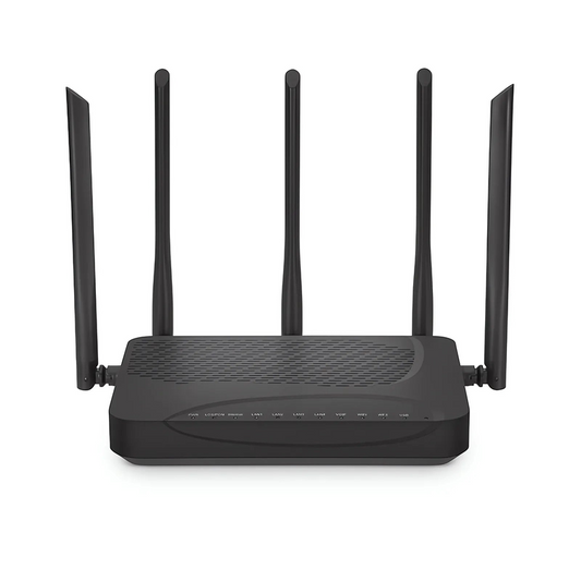 Refurb Squared ONU1930-4GV-W, XGPON HGU ONU with 1 x PON, 4 x GE, 1 x POTS, 1 x USB, and 5 x External Dual Band Antennas (3000M WiFi 4/5/6)