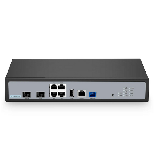 Refurb Squared OLT3000-1GP, Single-Port Mini GPON OLT with 1x 10G SFP+, 1x GPON/XG(S)PON Uplink Ports, 4x GE Downlink Ports, AC/DC Power Supply