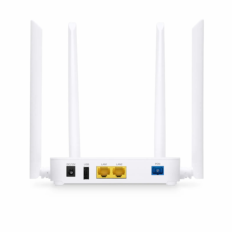 Refurb Squared ONU1910-2G-W, XPON (GPON+EPON) ONU, with 1x PON, SC/UPC, 2x GE, 1x USB, and 4x External Antennas (1200M WiFi 5)