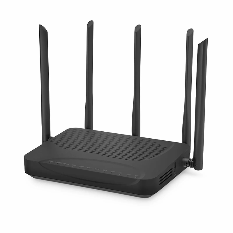 Refurb Squared ONU1911-4GVC-W, XPON (GPON+EPON) ONU, with 1x PON, SC/UPC, 4x GE, 1x POTS, 1x USB, 1x RF, and 5x External Antennas (3000M WiFi 6)