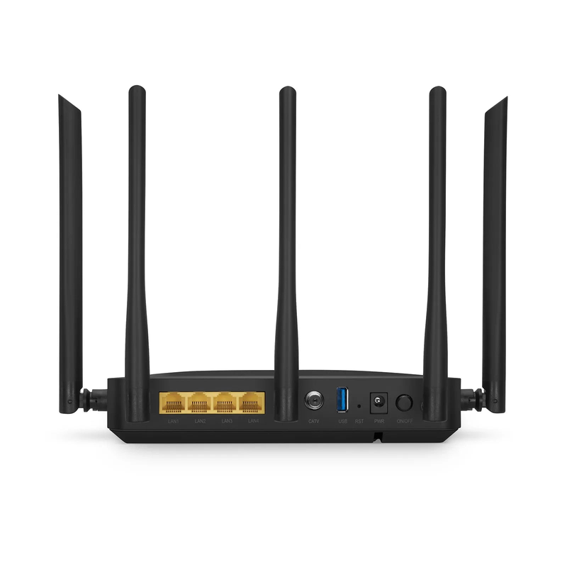 Refurb Squared ONU1930-4GC-W, XGPON HGU ONU with 1 x PON, 4 x GE, 1x RF, 1 x USB, and 5 x External Dual Band Antennas (3000M WiFi 4/5/6)