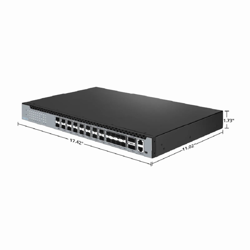 Refurb Squared OLT3710-16XG2T, 16-Port XG(S)-PON OLT with 10G SFP+ and 100G QSFP28 Uplink Ports, Dual Power Supply, Broadcom Chip