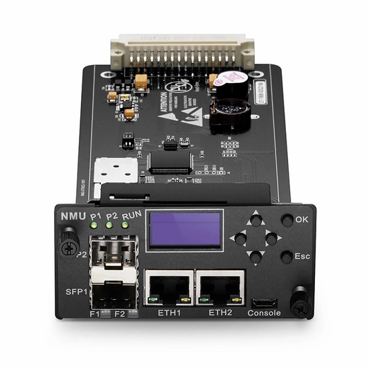 Refurb Squared FMT-MNG-S, Network Management Unit for FMT 1U, 2U and 4U Managed Chassis, , 2 x 100Base-X SFP Ports, 2 x 10/100Base-T RJ45 Ports