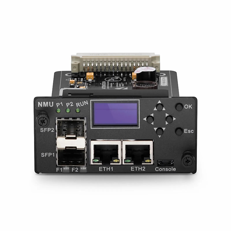 Refurb Squared FMT-MNG-S, Network Management Unit for FMT 1U, 2U and 4U Managed Chassis, , 2 x 100Base-X SFP Ports, 2 x 10/100Base-T RJ45 Ports