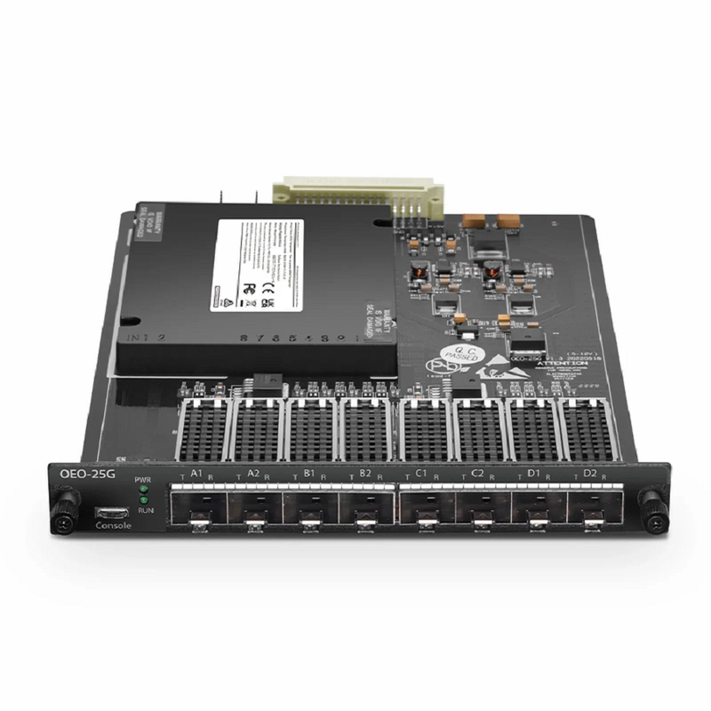 Refurb Squared FMT4DL-OEO25GSFP28, 4 Channels WDM Transponder (Converter) for FMT Managed Chassis, 8 SFP28/SFP+ Slots