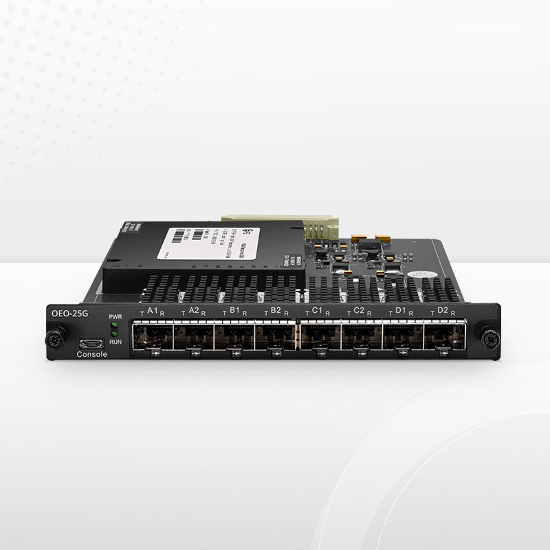 Refurb Squared FMT4DL-OEO25GSFP28, 4 Channels WDM Transponder (Converter) for FMT Managed Chassis, 8 SFP28/SFP+ Slots