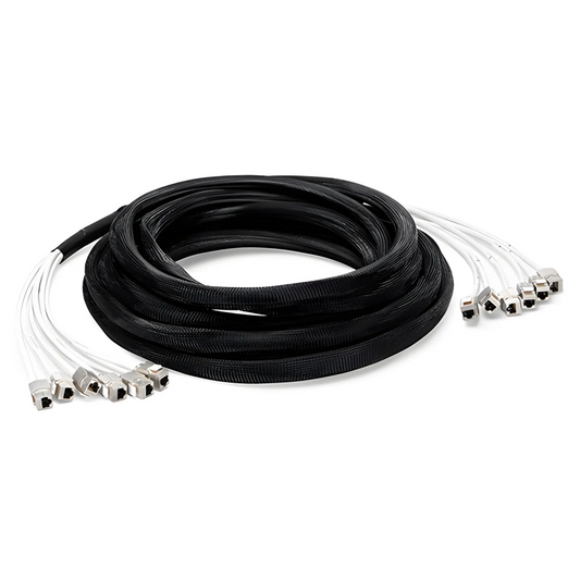 Refurb Squared 49ft (15m) 6 Jack to 6 Jack Cat6a Shielded (S/FTP) PVC CMR Pre-Terminated Copper Trunk Cable