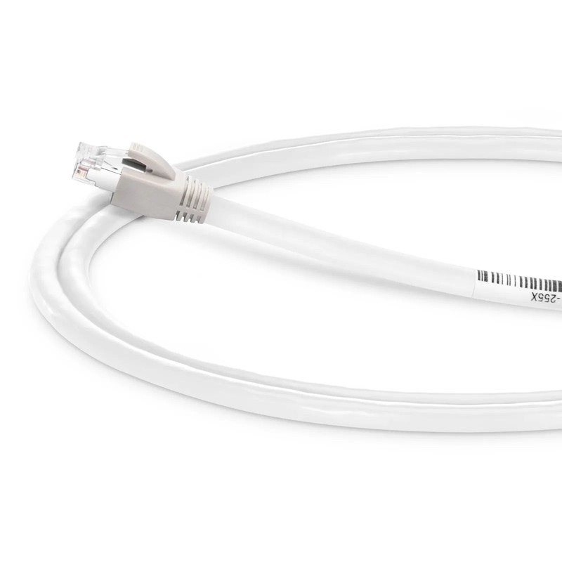 Refurb Squared 3ft (0.9m) Cat8 24AWG Snagless Shielded (S/FTP) PVC CM Ethernet Network Patch Cable, PoE++, 40G, 2GHz, Off-White