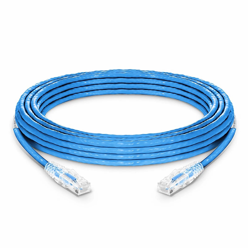 Refurb Squared 150ft (45.7m) Cat6a 23AWG Snagless Unshielded (U/UTP) PVC CMP Ethernet Network Patch Cable, Blue