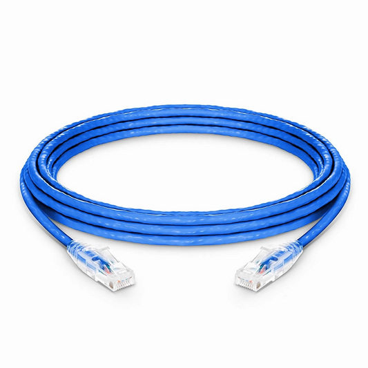 Refurb Squared 15ft (4.6m) Cat6 24AWG Snagless Unshielded (U/UTP) PVC CM Ethernet Network Patch Cable, Blue