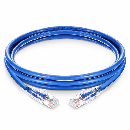 Refurb Squared 50ft (15.2m) Cat6 24AWG Snagless Unshielded (U/UTP) PVC CM Ethernet Network Patch Cable, Blue