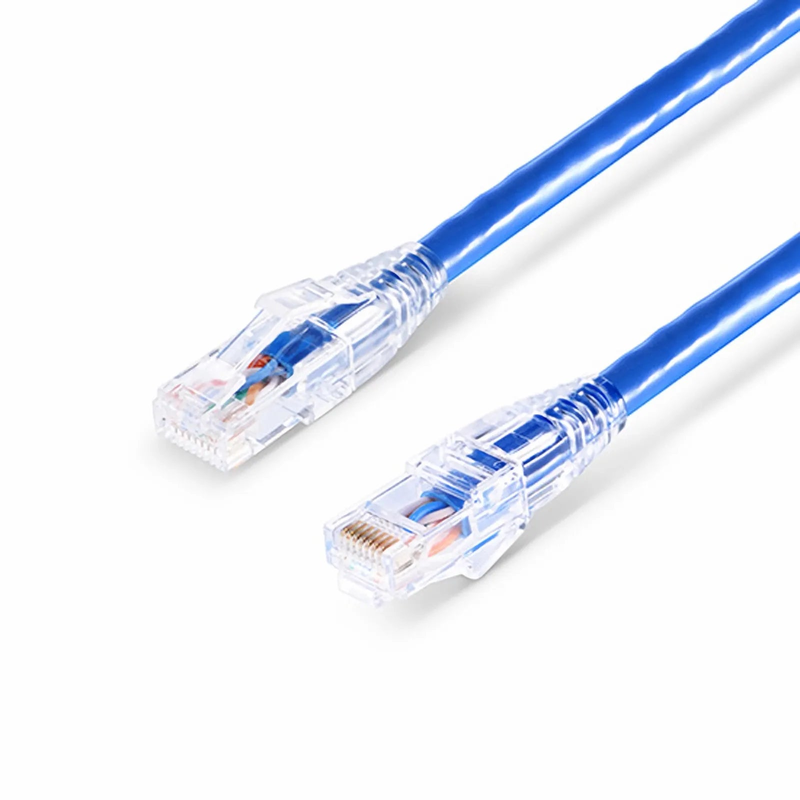 Refurb Squared 50ft (15.2m) Cat6 24AWG Snagless Unshielded (U/UTP) PVC CM Ethernet Network Patch Cable, Blue
