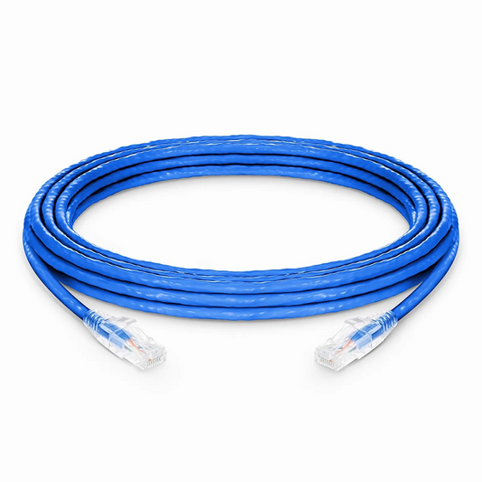 Refurb Squared 25ft (7.6m) Cat6a 24AWG Snagless Unshielded (U/UTP) LSZH Ethernet Network Patch Cable, Blue