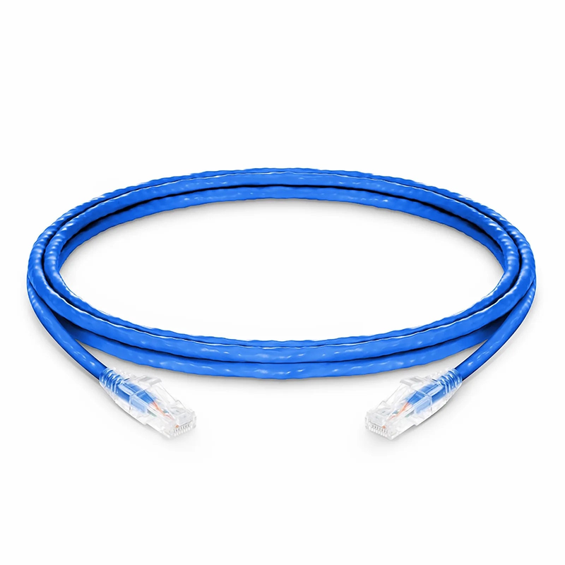 Refurb Squared 10ft (3.0m) Cat6a 24AWG Snagless Unshielded (U/UTP) LSZH Ethernet Network Patch Cable, Blue