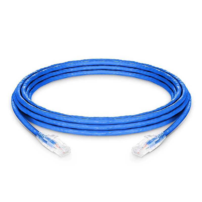 Refurb Squared 16ft (4.9m) Cat6a 24AWG Snagless Unshielded (U/UTP) LSZH Ethernet Network Patch Cable, Blue