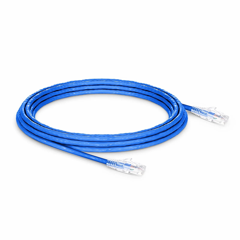 Refurb Squared 16ft (4.9m) Cat6a 24AWG Snagless Unshielded (U/UTP) LSZH Ethernet Network Patch Cable, Blue