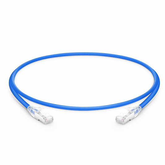 Refurb Squared 1ft (0.3m) Cat6 26AWG Snagless Shielded (S/FTP) LSZH Ethernet Network Patch Cable, Blue