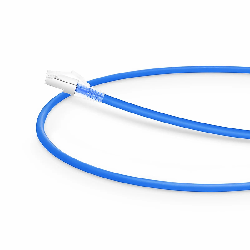 Refurb Squared 1ft (0.3m) Cat6 26AWG Snagless Shielded (S/FTP) LSZH Ethernet Network Patch Cable, Blue