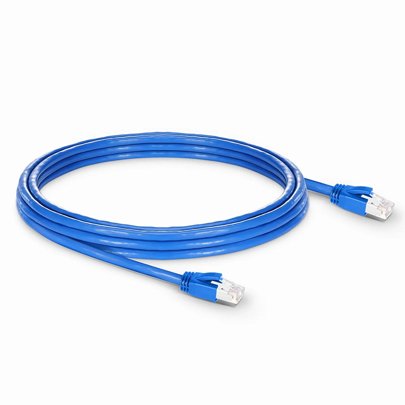 Refurb Squared 16ft (4.9m) Cat6a 23AWG Snagless Shielded (F/FTP) LSZH Ethernet Network Patch Cable, Blue