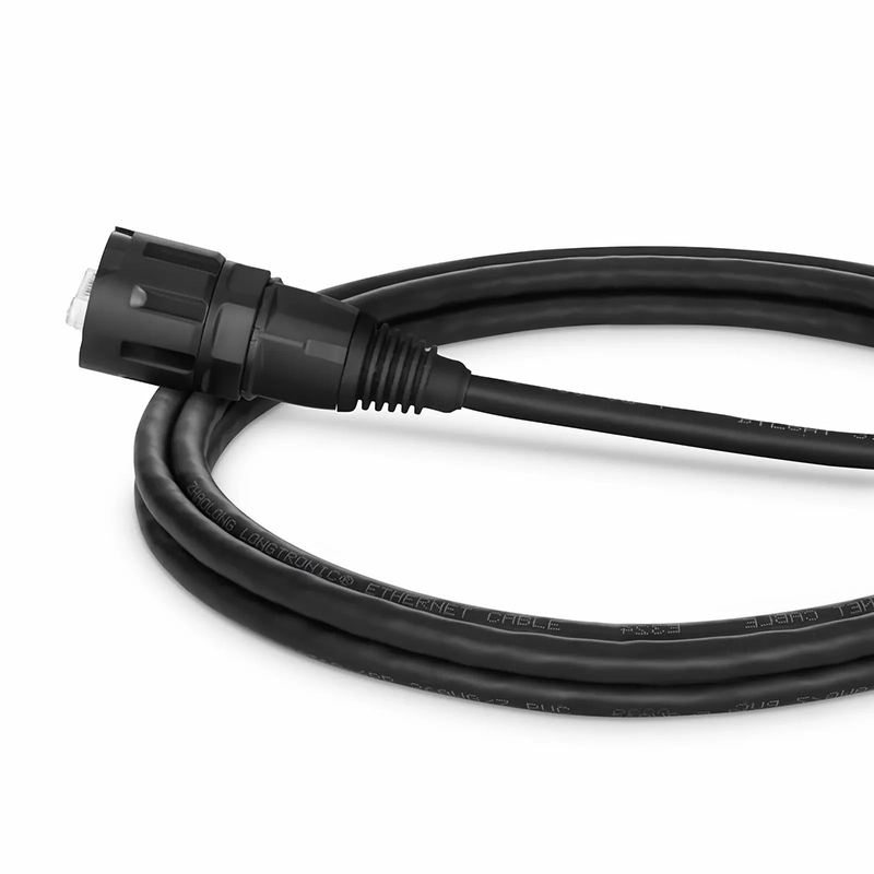 Refurb Squared 6.6ft (2m) Industrial Cat6 Non-booted Shielded (SFTP) PVC IP65 Ethernet Network Patch Cable, Black