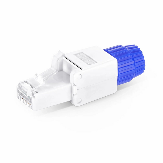 Refurb Squared Cat5e/Cat6/Cat6a RJ45 Tool-Free Modular Plugs, Unshielded Network Connectors for 23~26AWG Twisted Pair Solid or Stranded Cable (10/Pack)